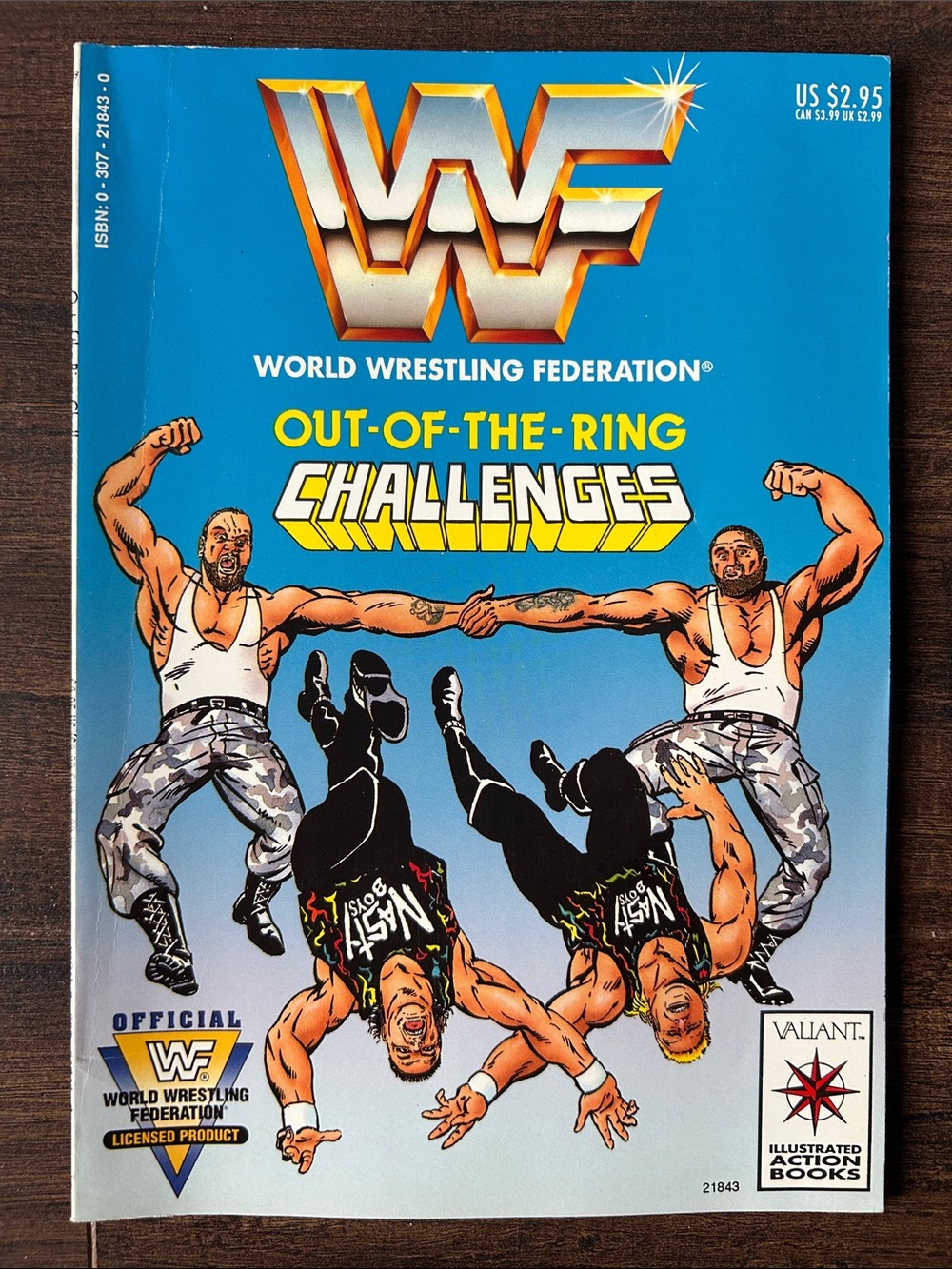 Nintendo WWF Out-of-the-Ring Challenges Comic - Blue & Yellow Cover